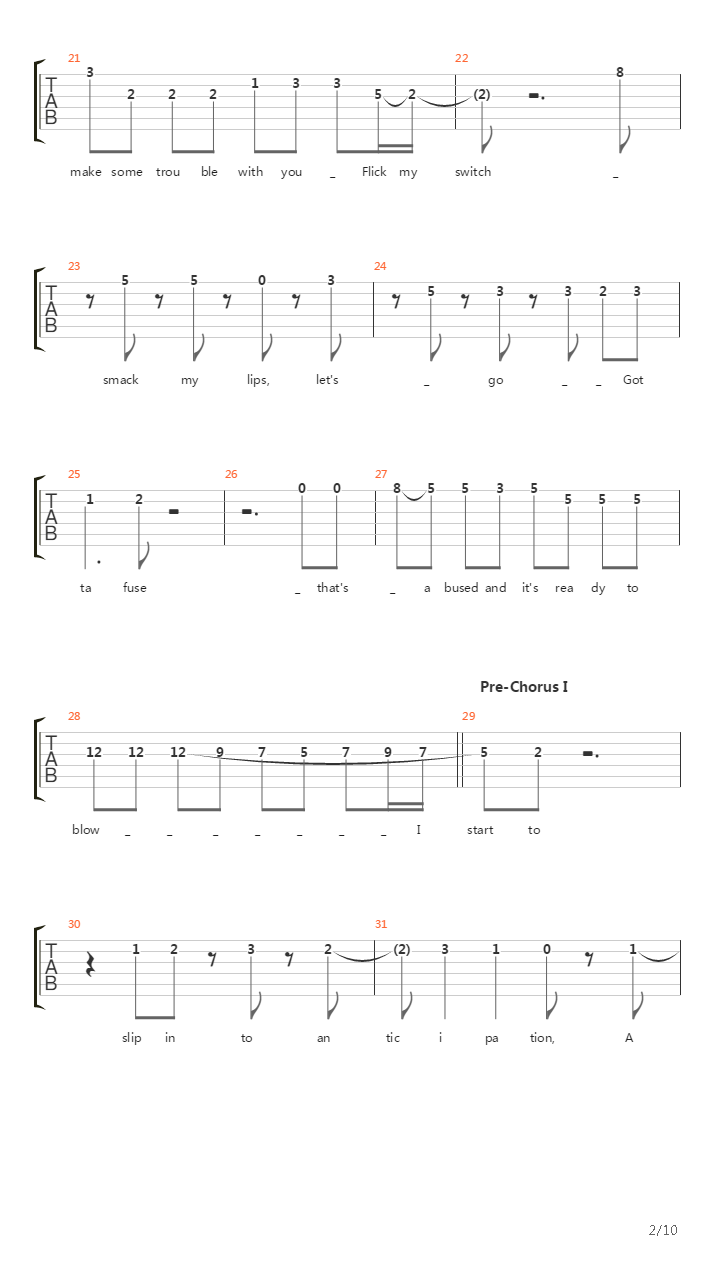 Electrified吉他谱