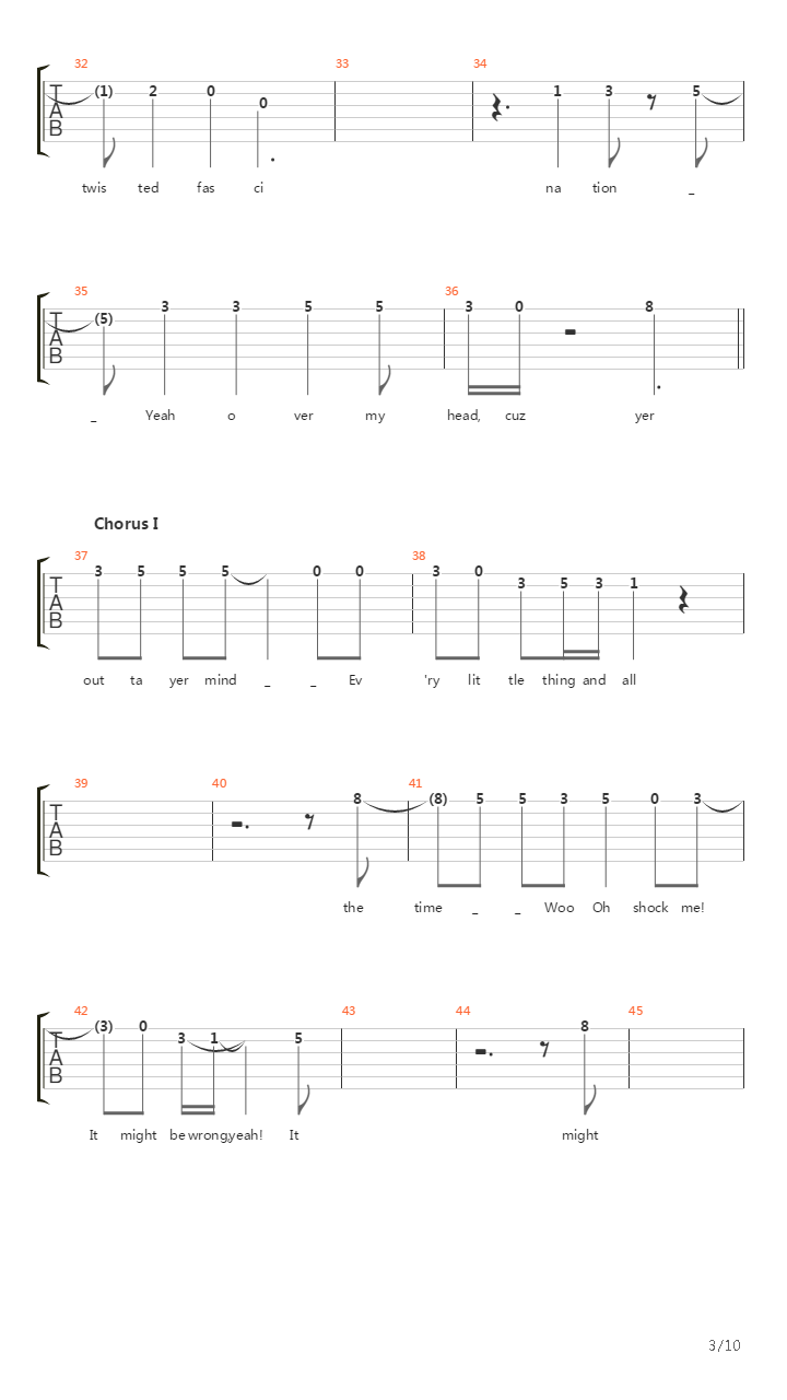 Electrified吉他谱