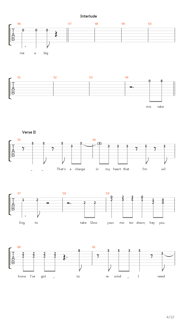 Electrified吉他谱