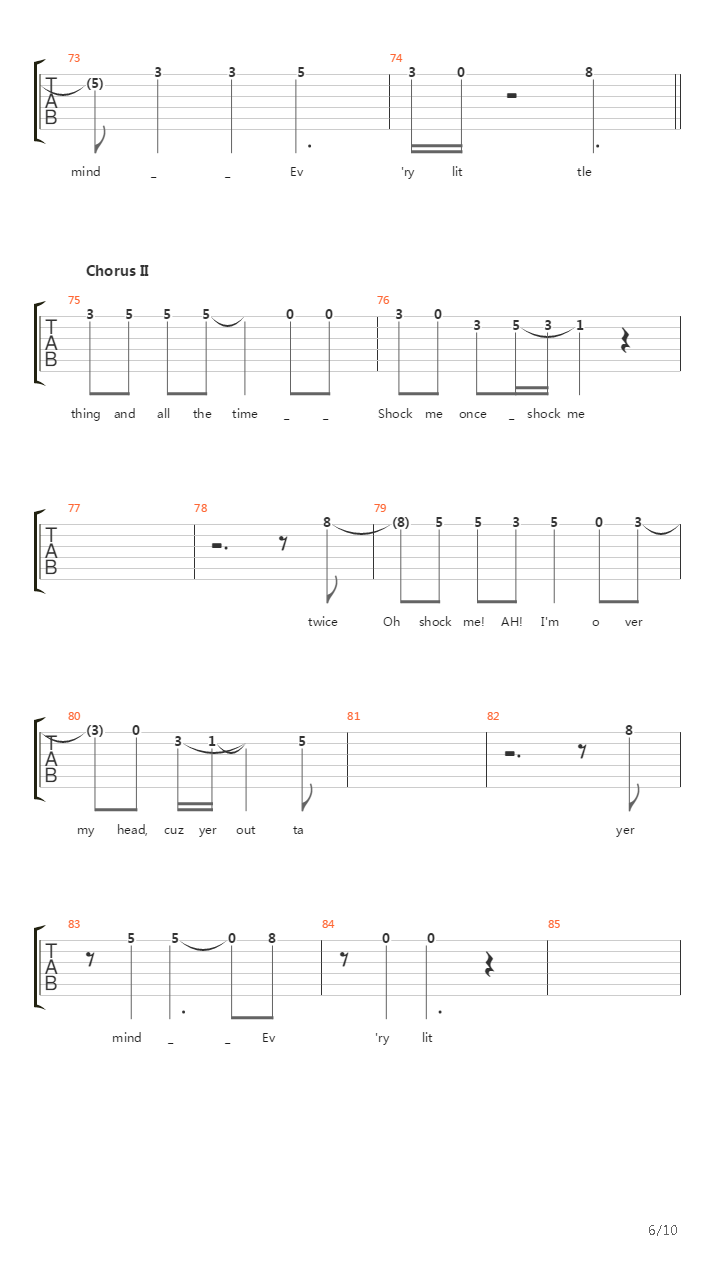 Electrified吉他谱