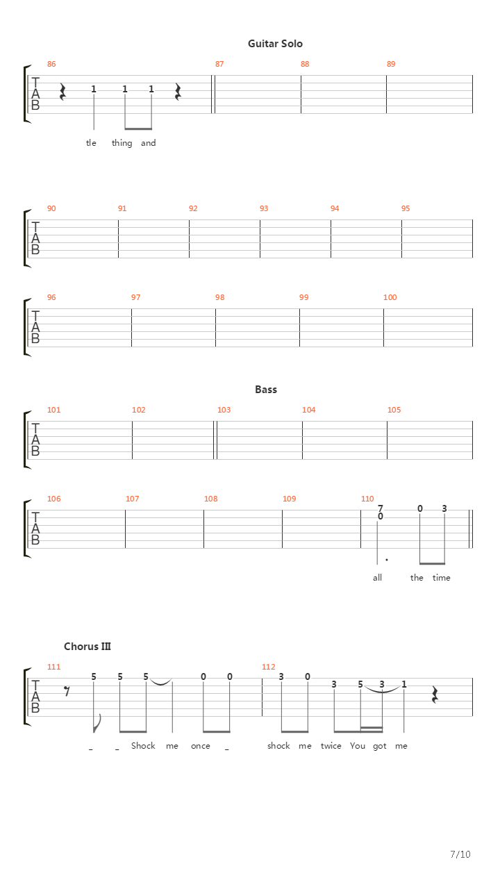 Electrified吉他谱