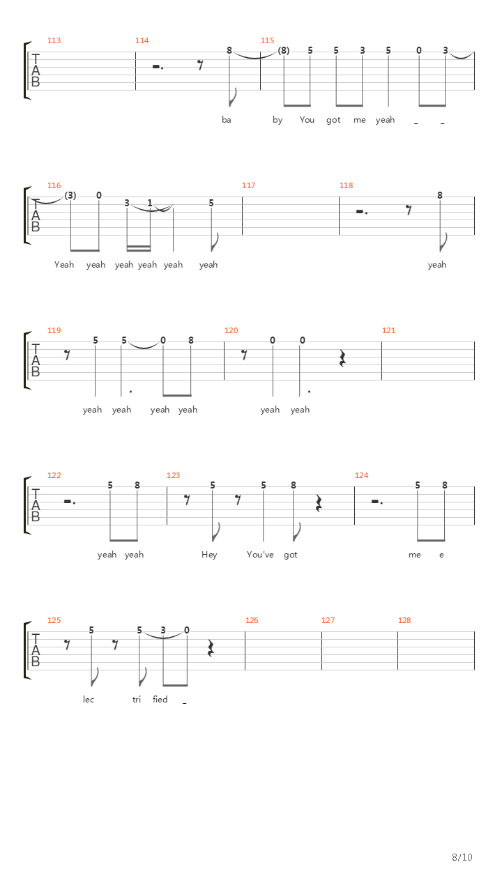 Electrified吉他谱