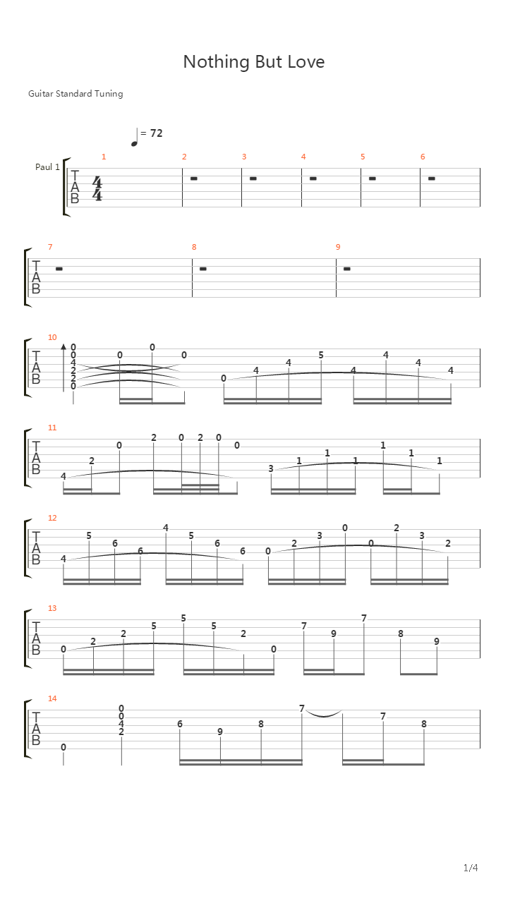 Nothing But Love吉他谱