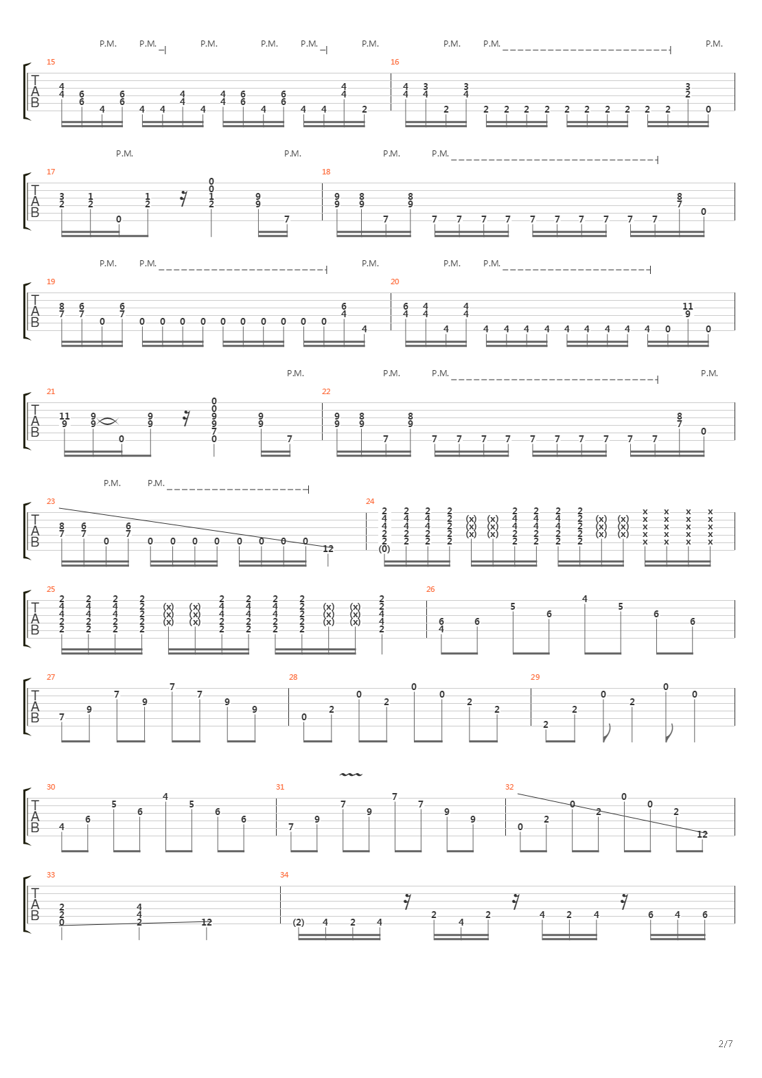 Undertow吉他谱