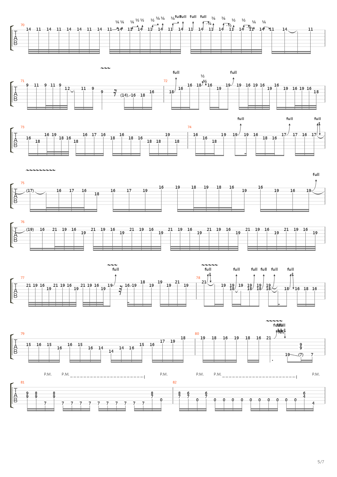 Undertow吉他谱