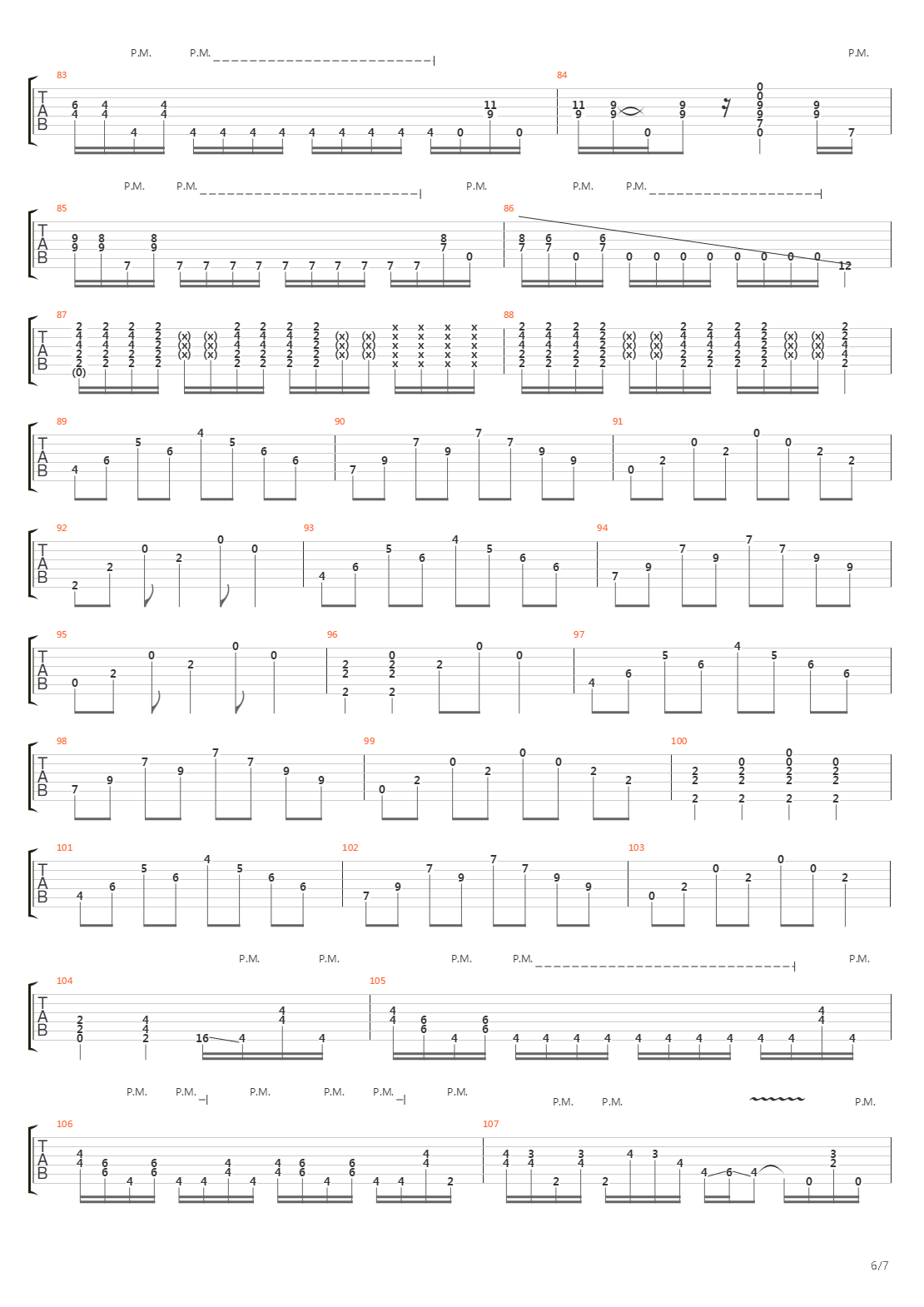 Undertow吉他谱