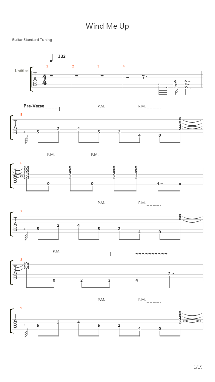 Wind Me Up吉他谱