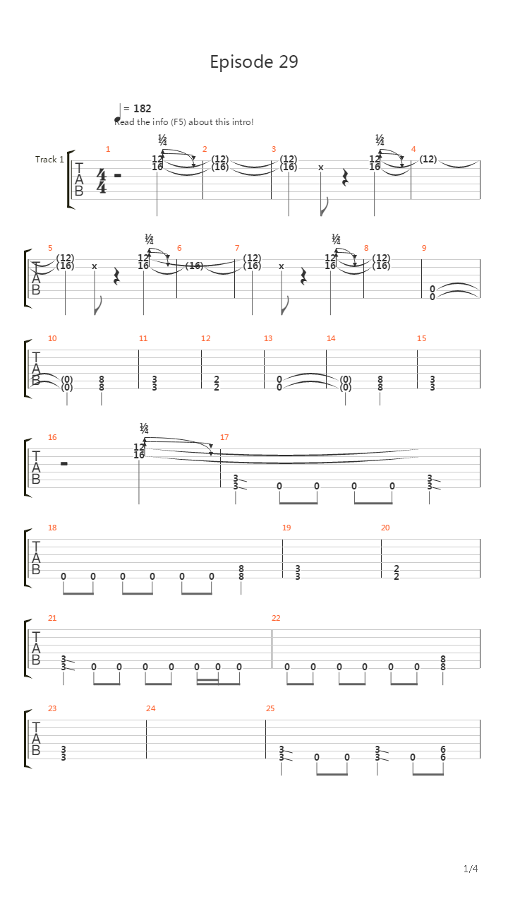 Episode 29吉他谱
