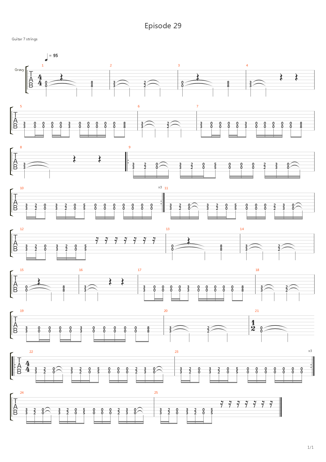 Episode 29吉他谱