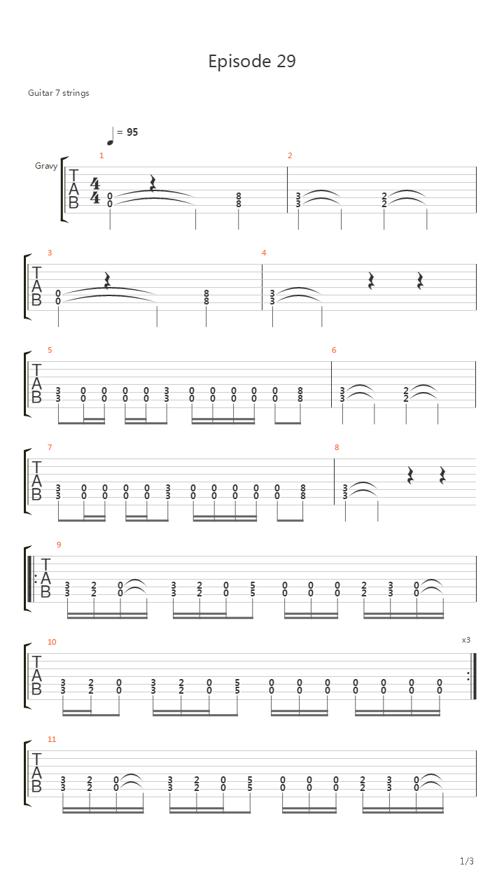 Episode 29吉他谱