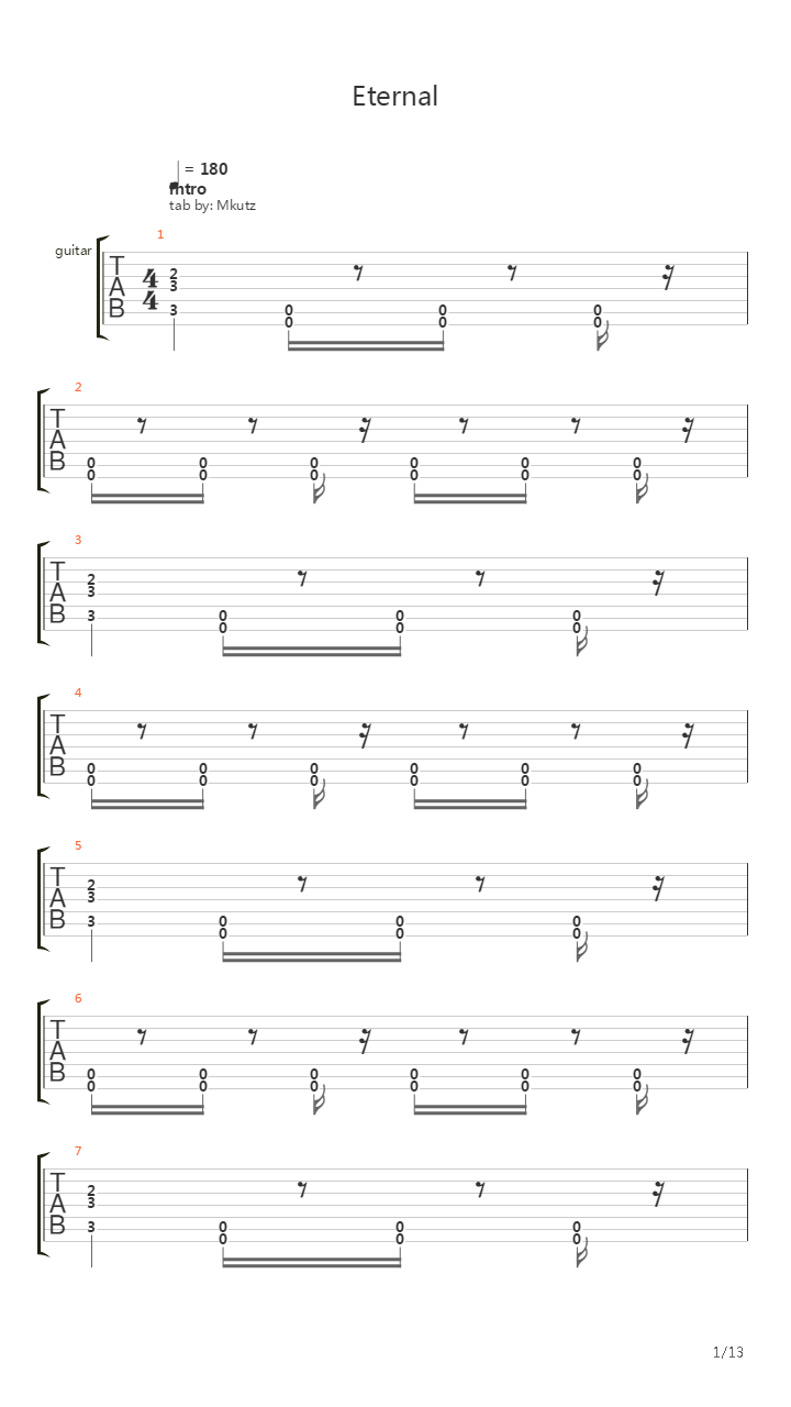 Eternal吉他谱