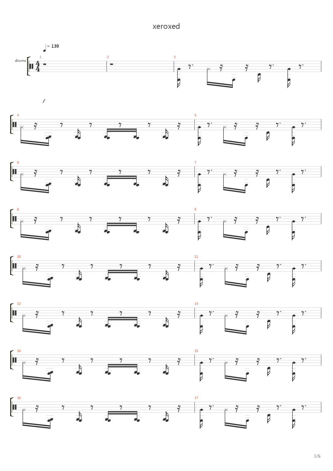 Xeroxed吉他谱