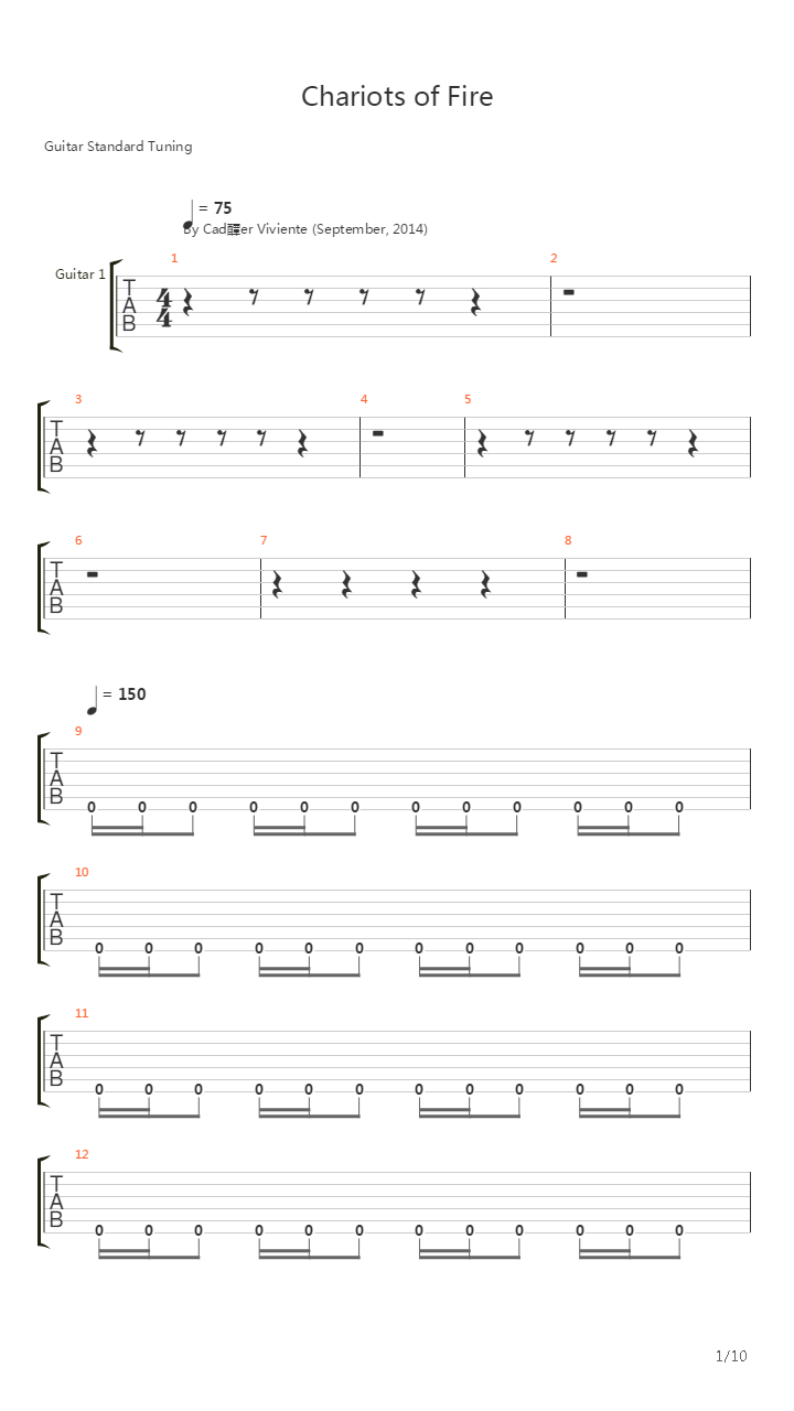 Chariots Of Fire吉他谱
