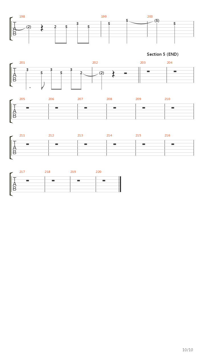 End Of The Beginning吉他谱