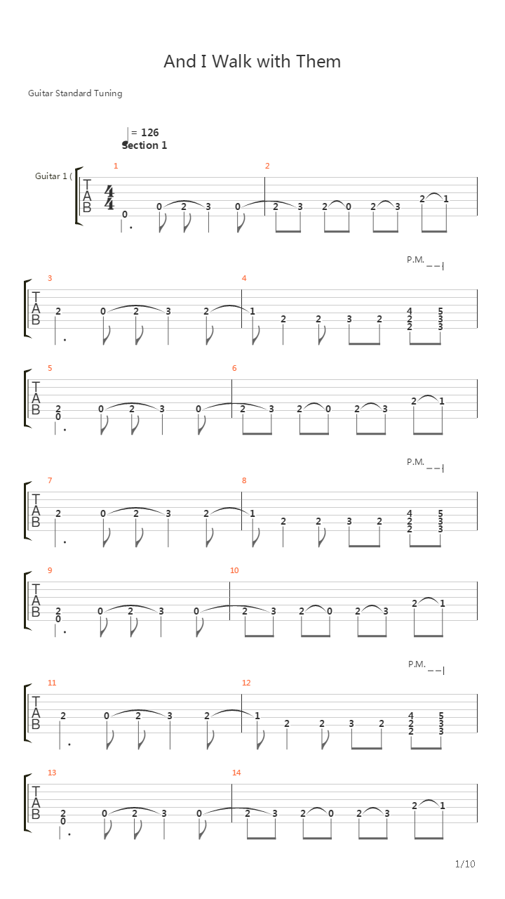And I Walk With Them吉他谱