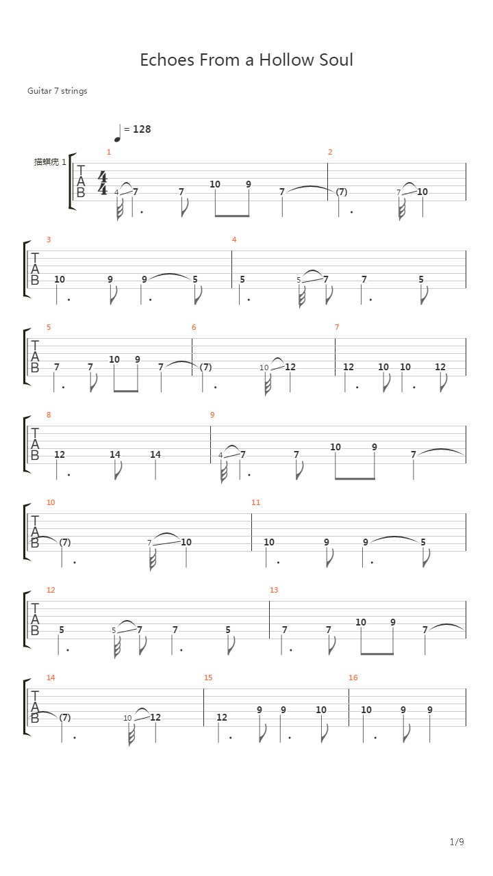 Echoes From A Hollow Soul吉他谱