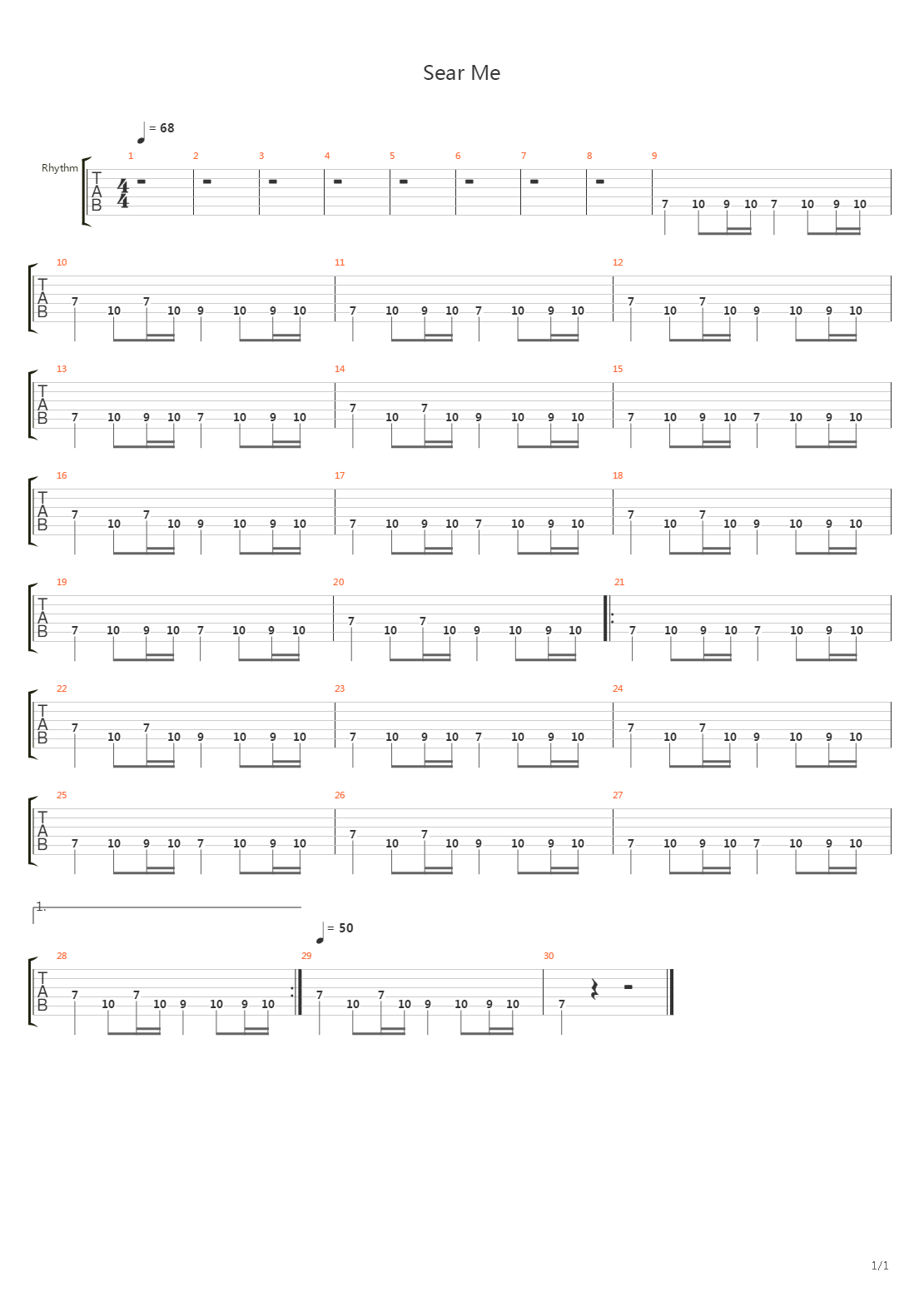 Sear Me吉他谱