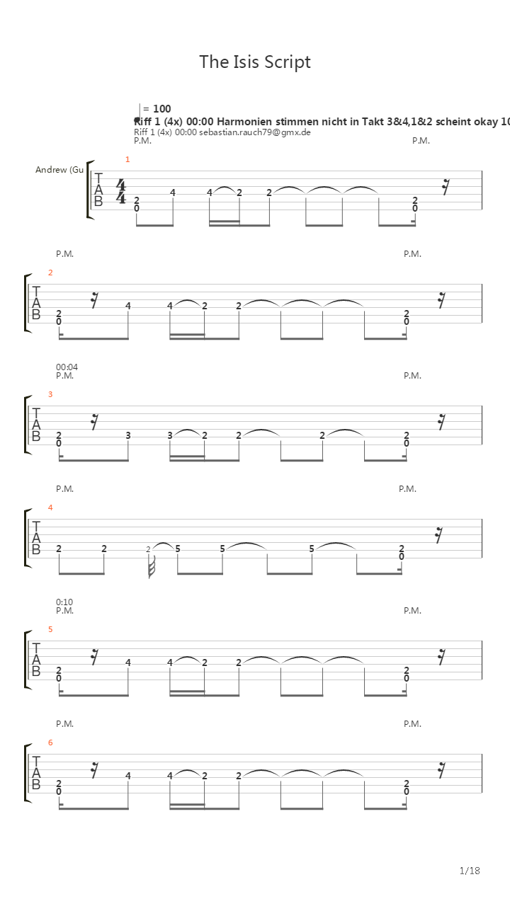 The Isis Script吉他谱