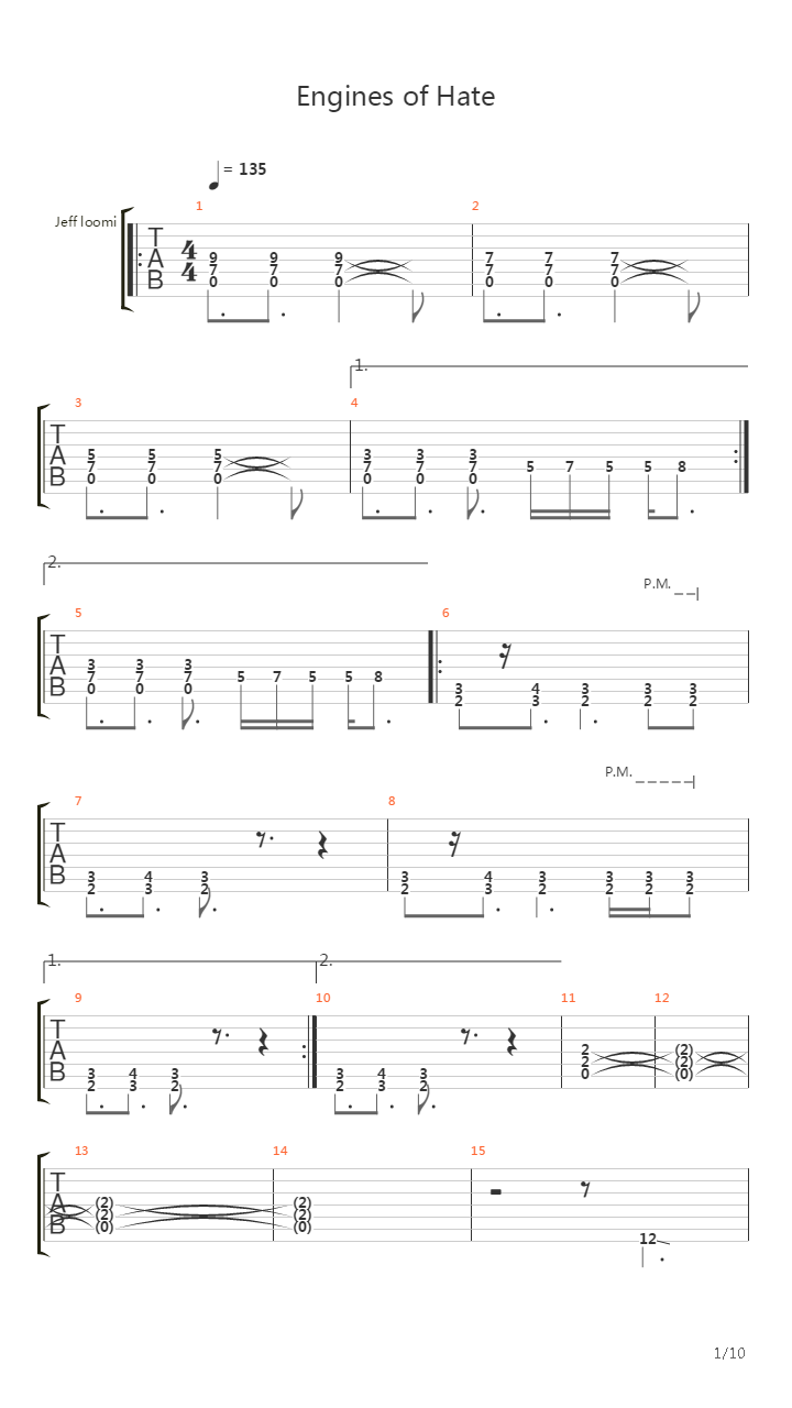 Engines Of Hate吉他谱