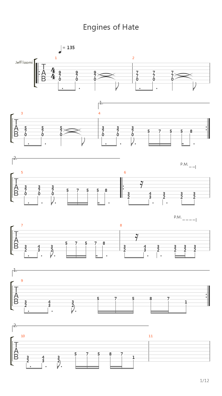 Engines Of Hate吉他谱