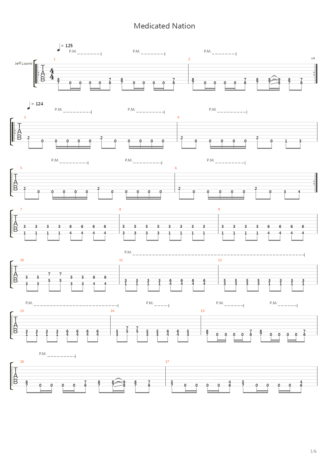 Medicated Nation吉他谱