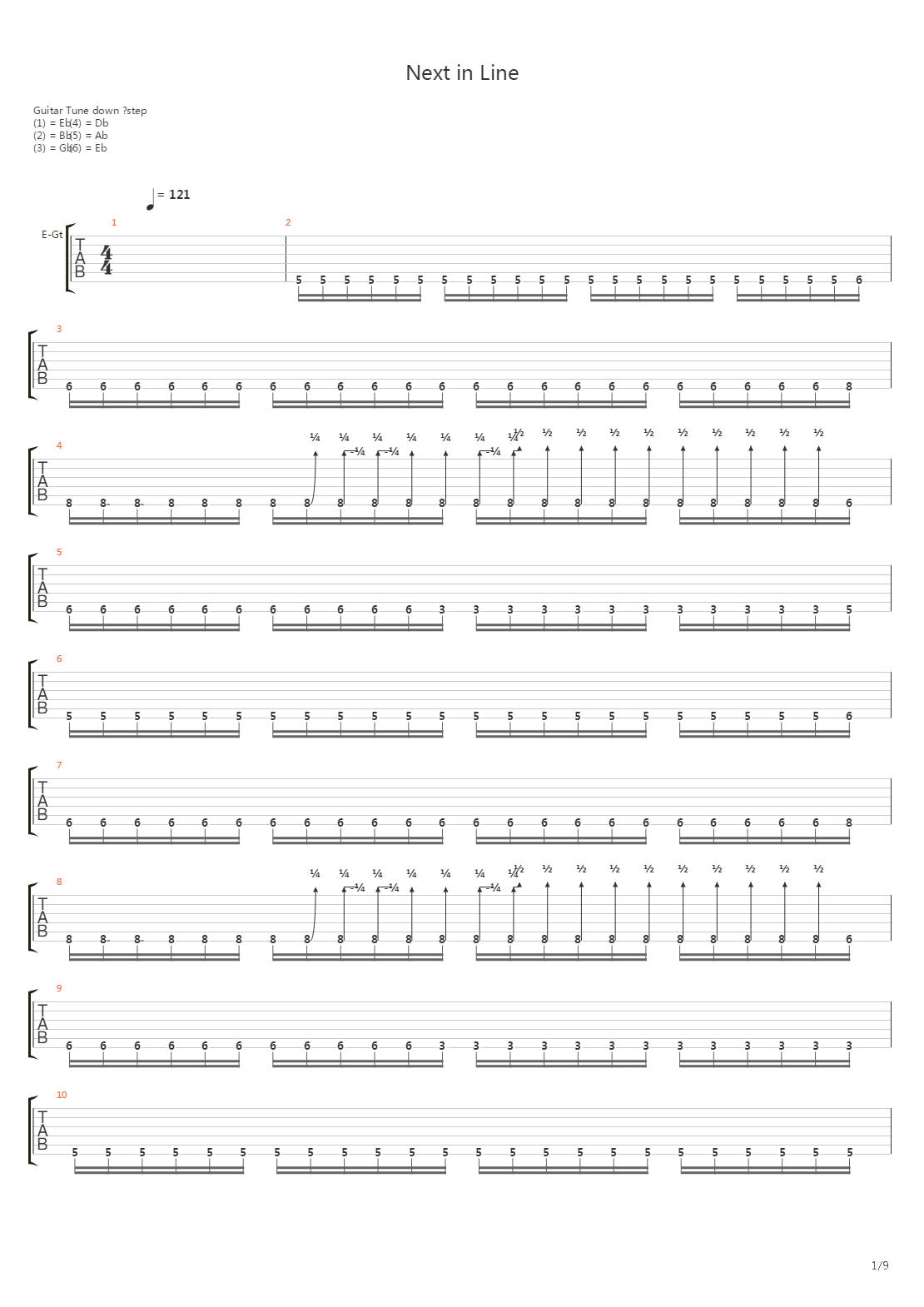Next In Line吉他谱