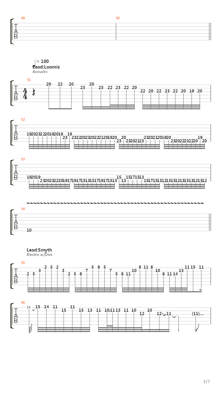 Psalm Of Lydia吉他谱