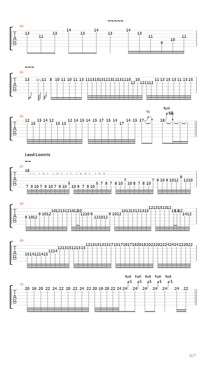 Psalm Of Lydia吉他谱