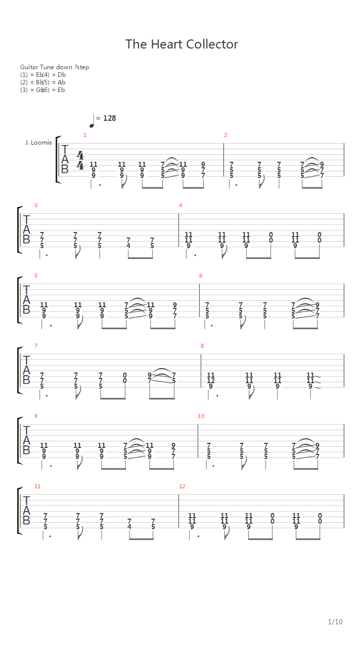 The Heart Collector吉他谱