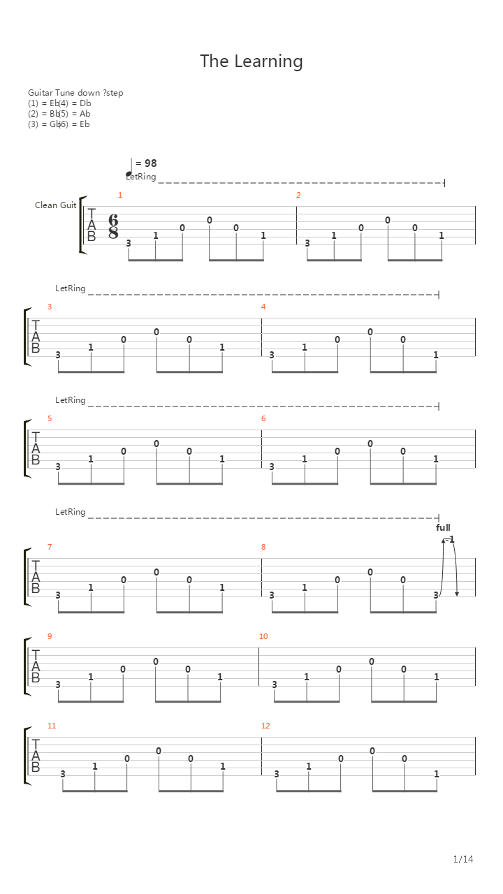 The Learning吉他谱