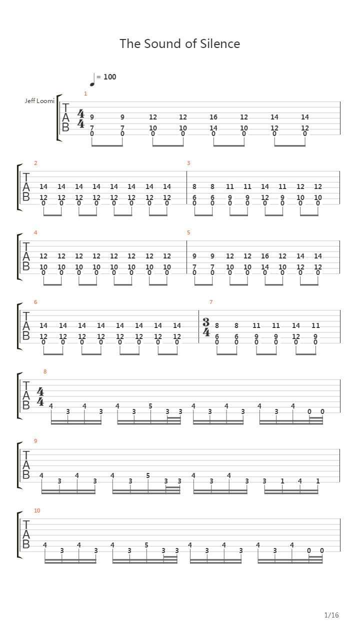 The Sound Of Silence吉他谱