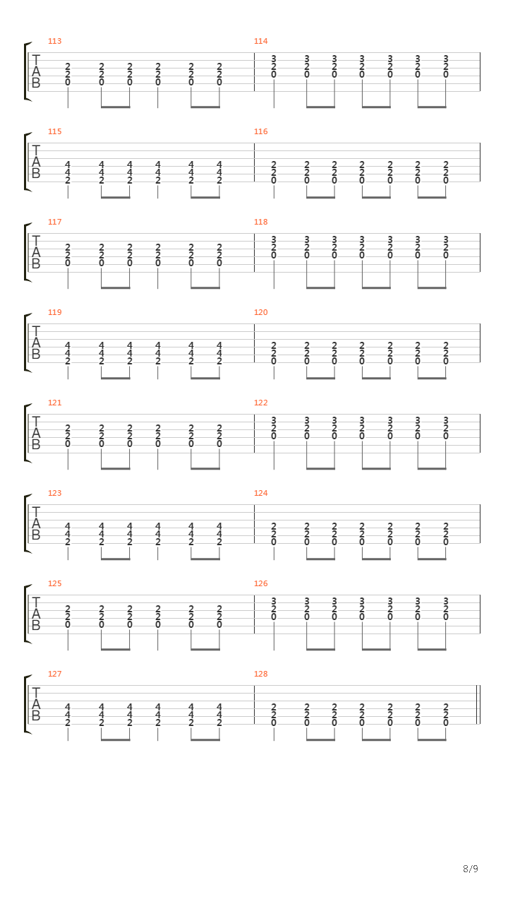 All Downhill From Here吉他谱