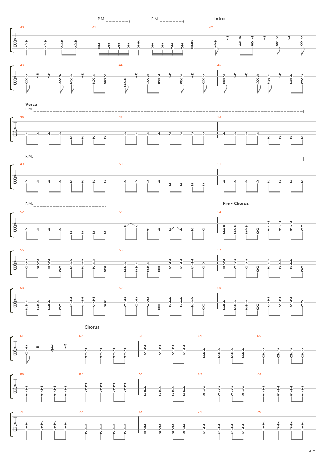 All Downhill From Here吉他谱