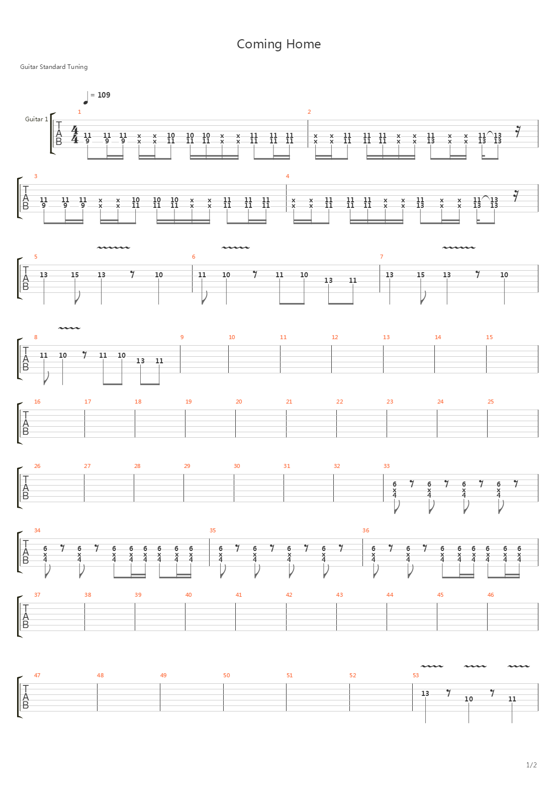 Coming Home吉他谱