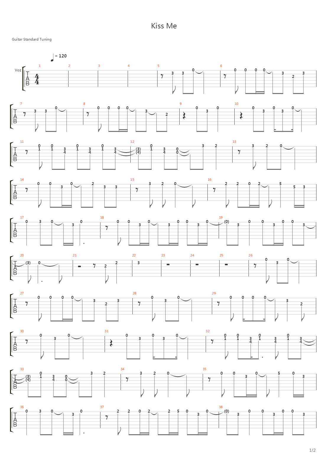 Kiss Me吉他谱