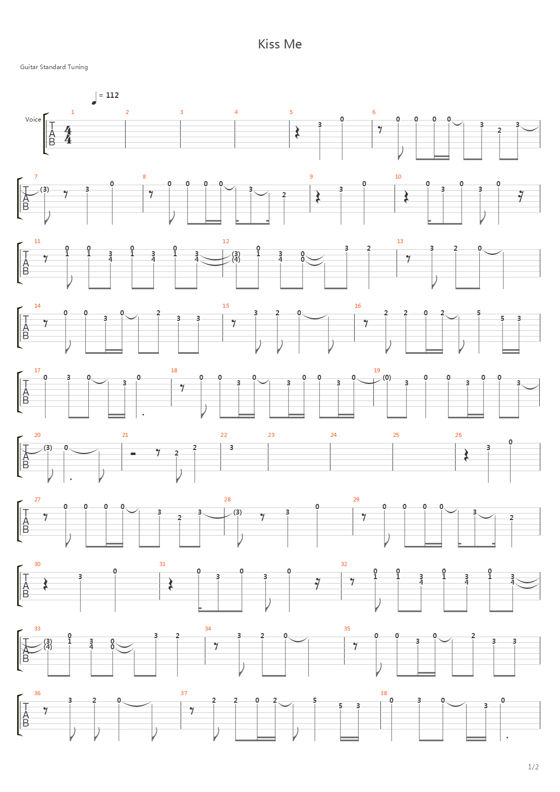 Kiss Me吉他谱