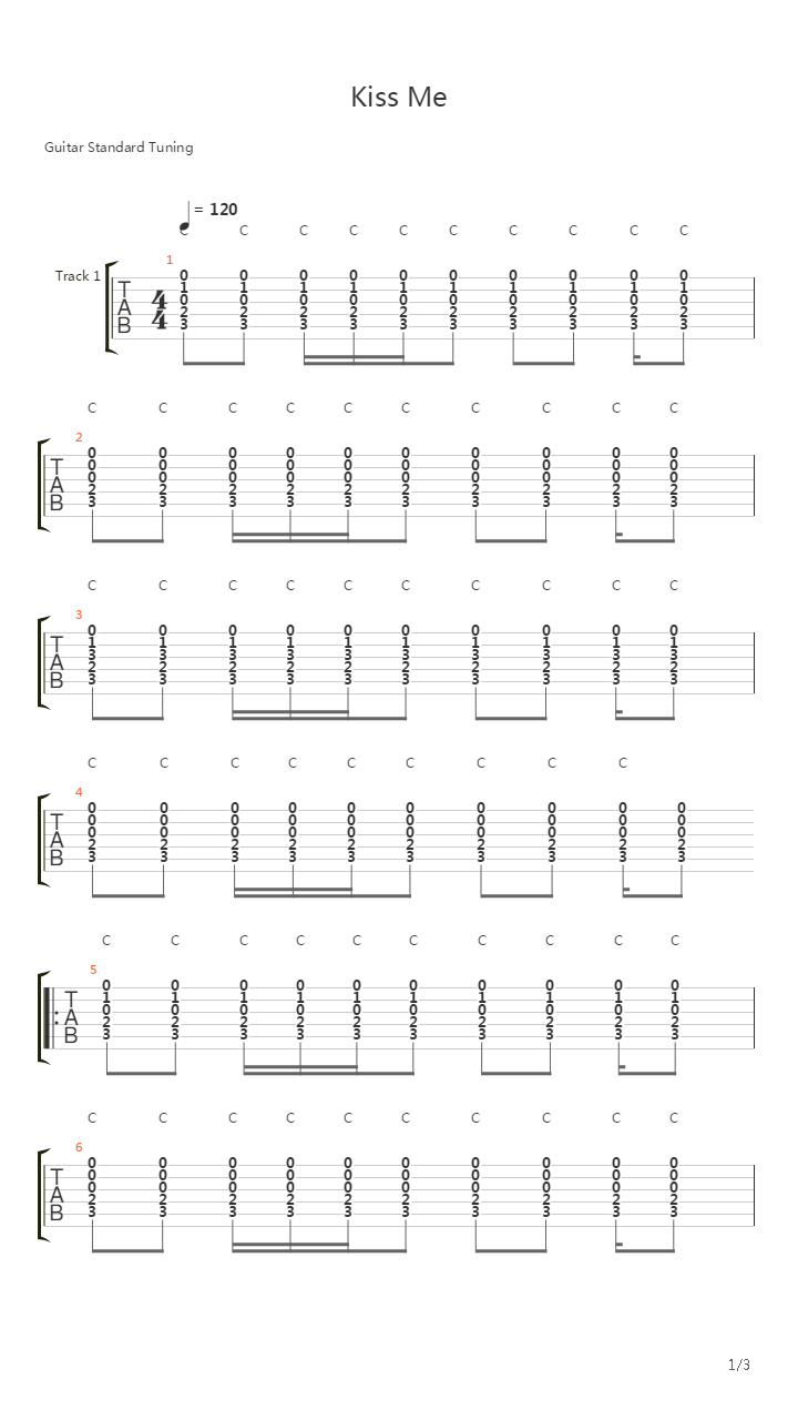 Kiss Me吉他谱