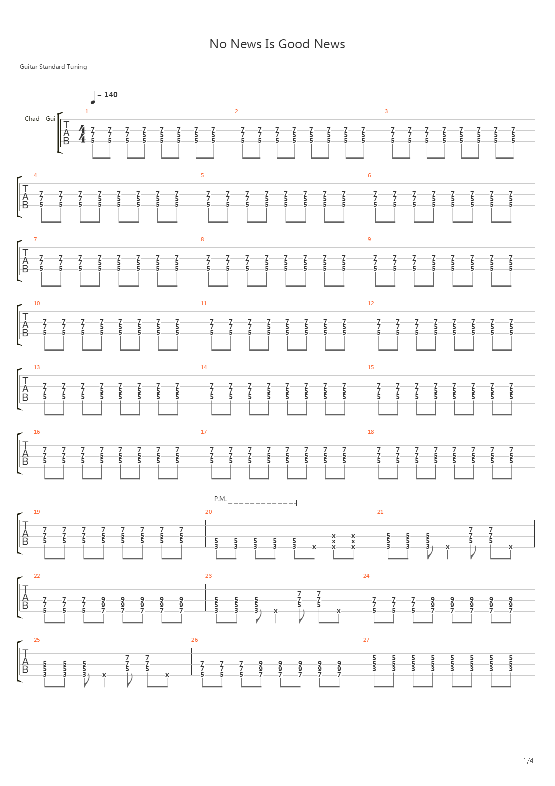 No News Is Good News吉他谱