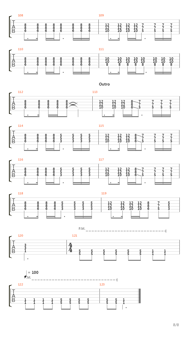 Over The Head Below The Knees吉他谱