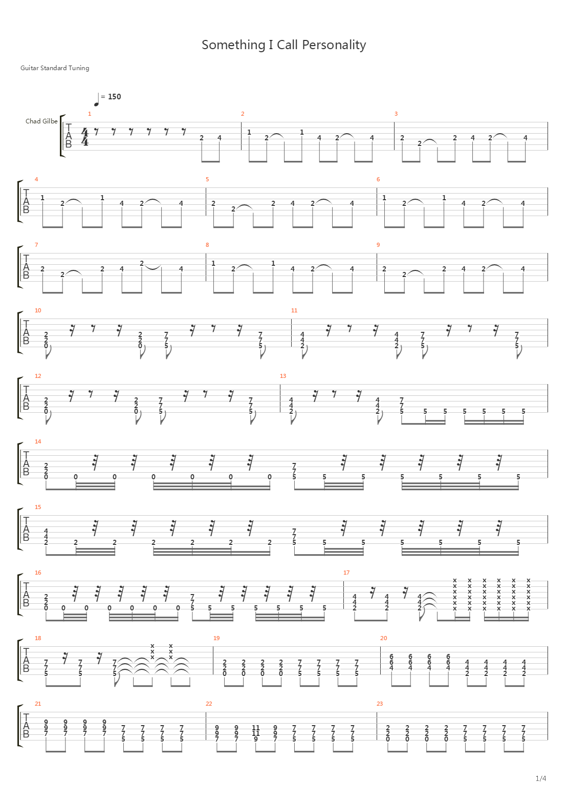 Something I Call Personality吉他谱