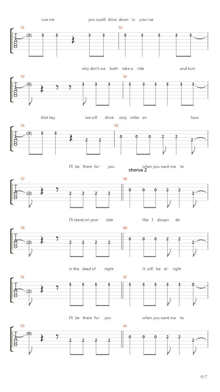 60 Mph吉他谱