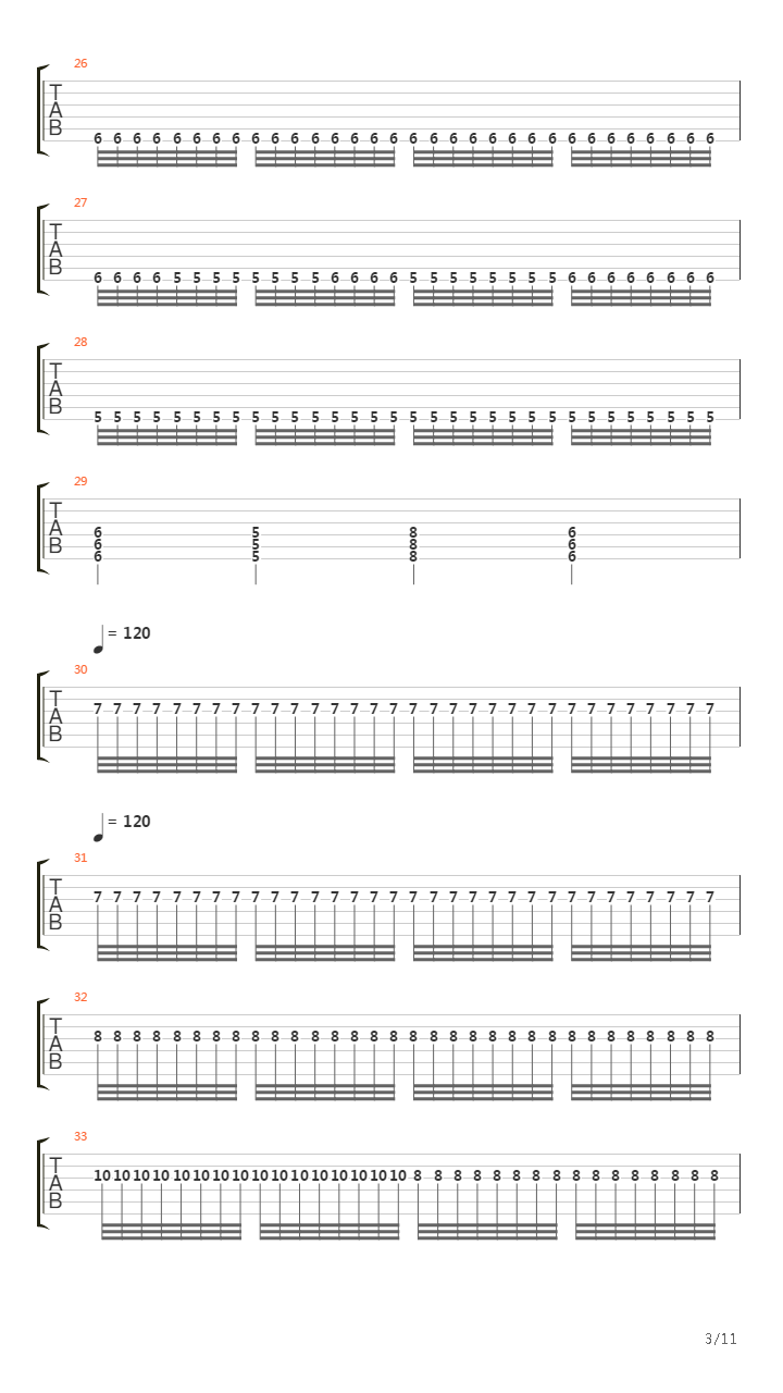 Opening Of The Mouth吉他谱