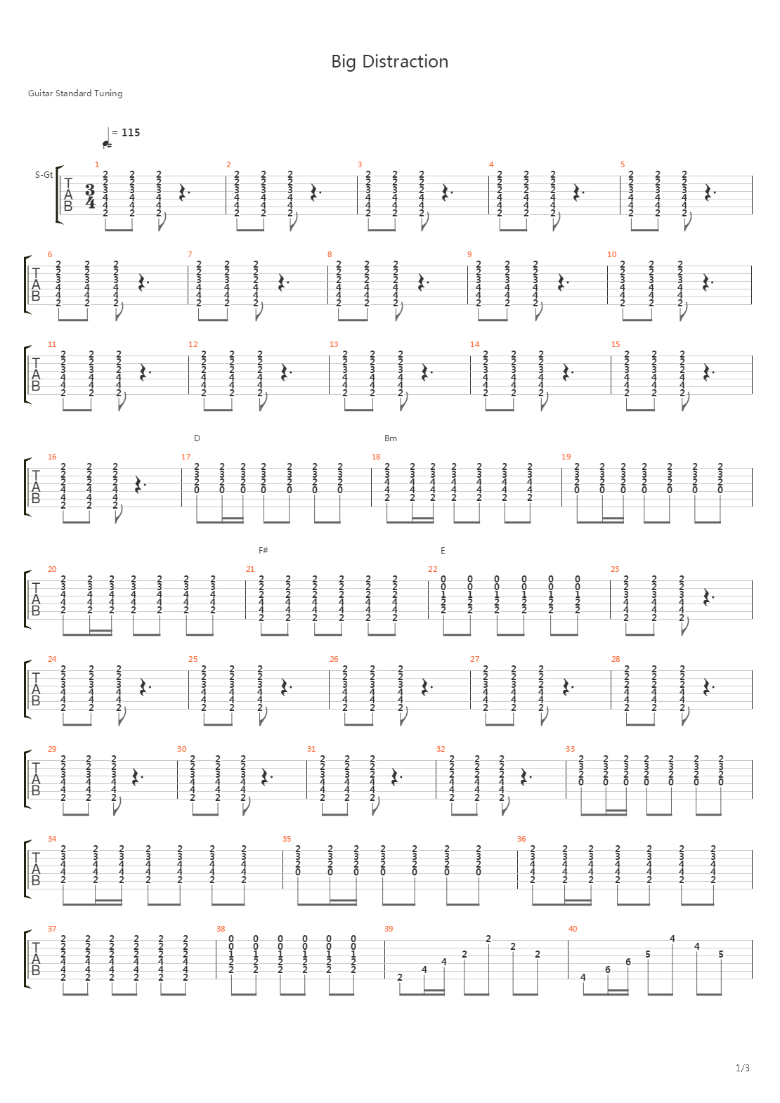 Big Distraction吉他谱