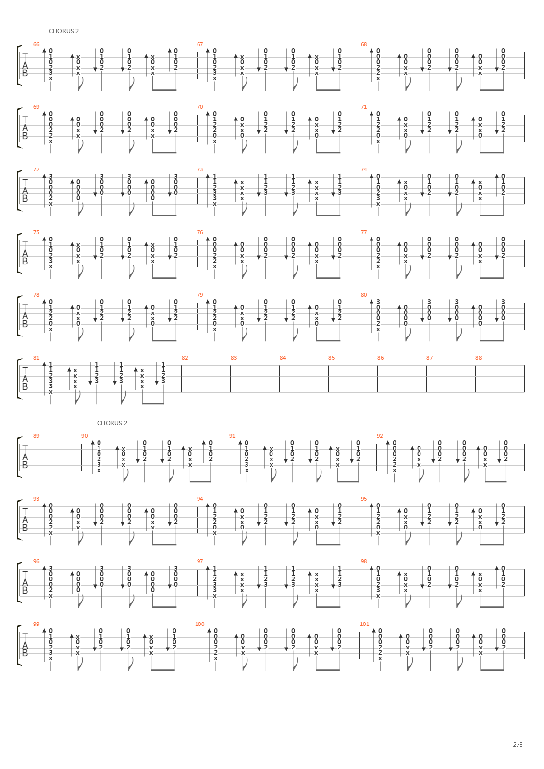 Running吉他谱