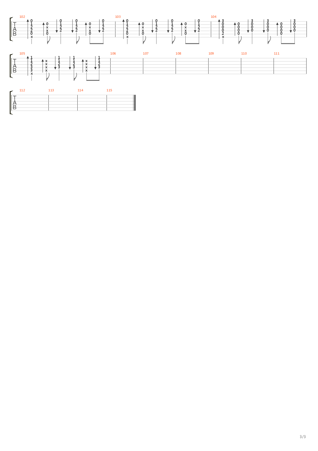 Running吉他谱