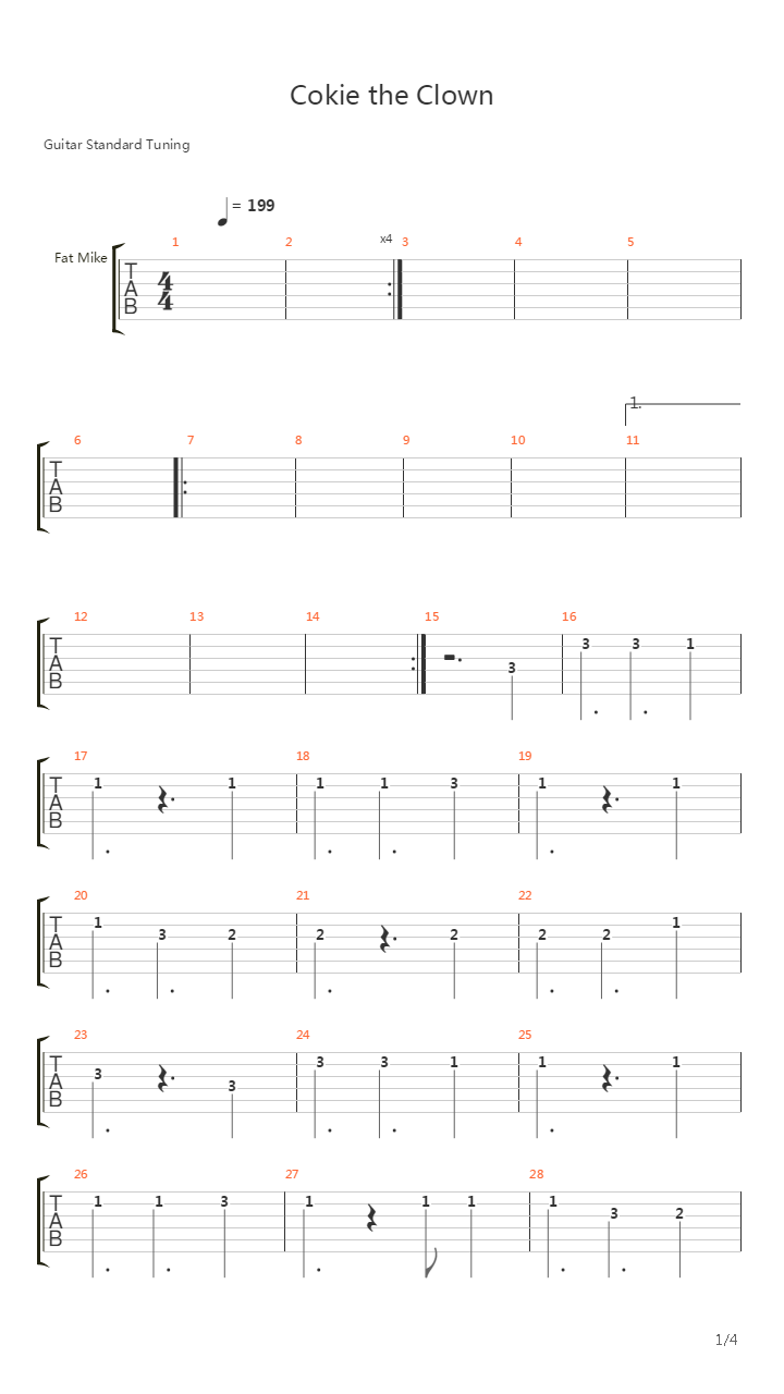 Cokie The Clown吉他谱