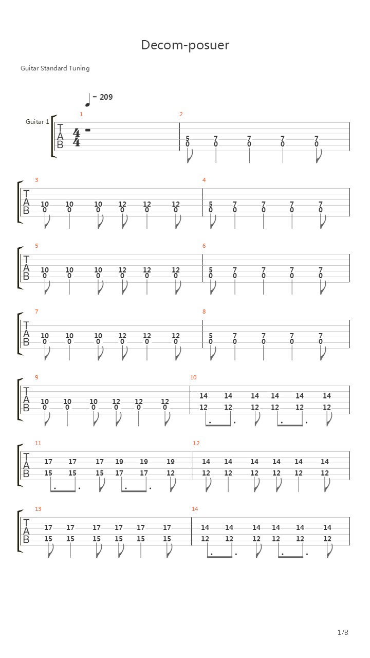 Decom - Posuer吉他谱