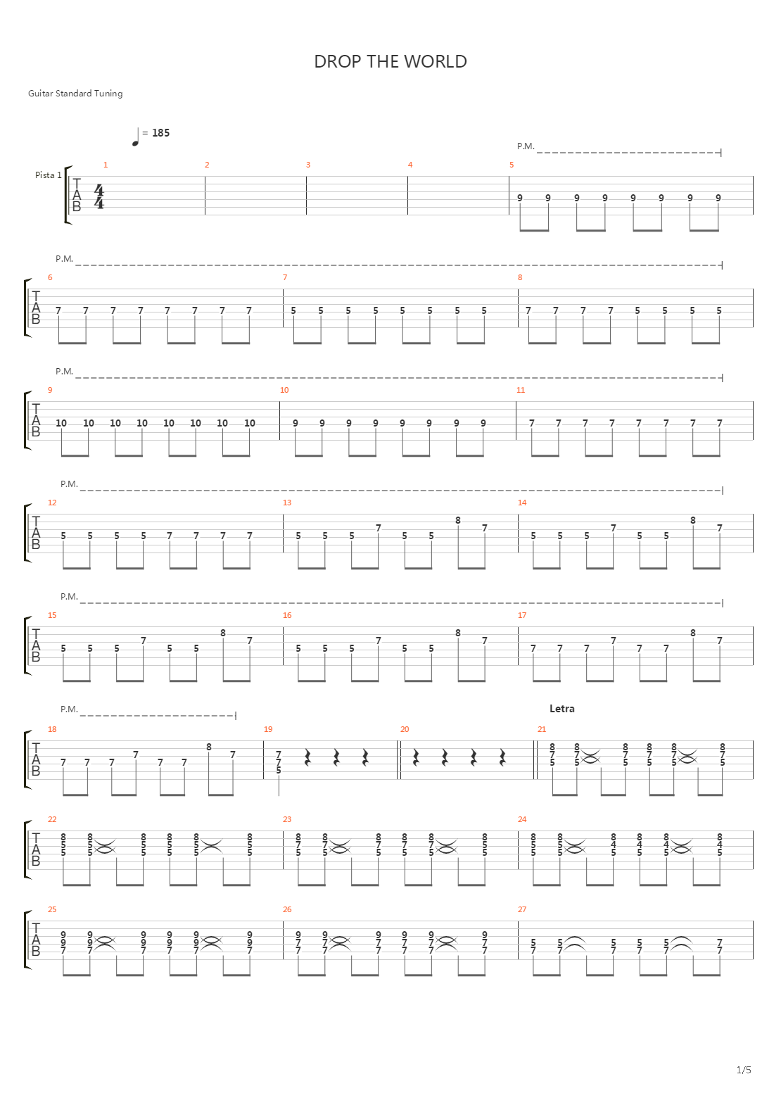 Drop The World吉他谱