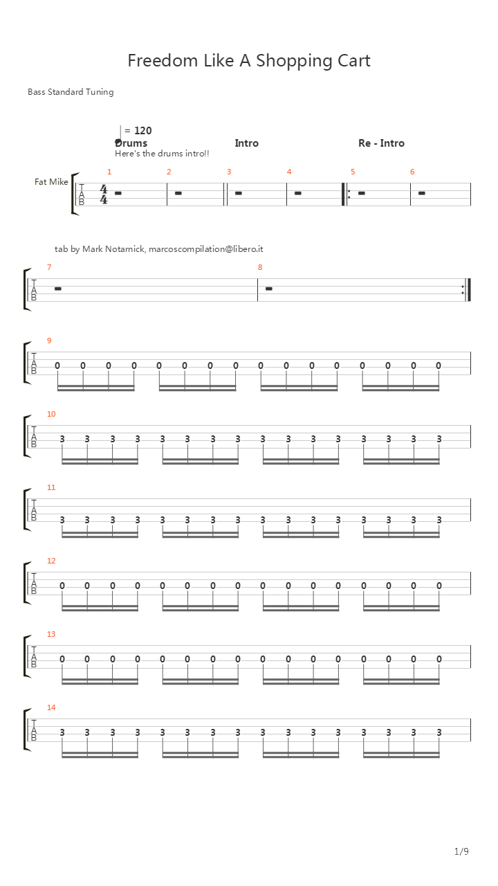 Freedom Like A Shopping Cart吉他谱