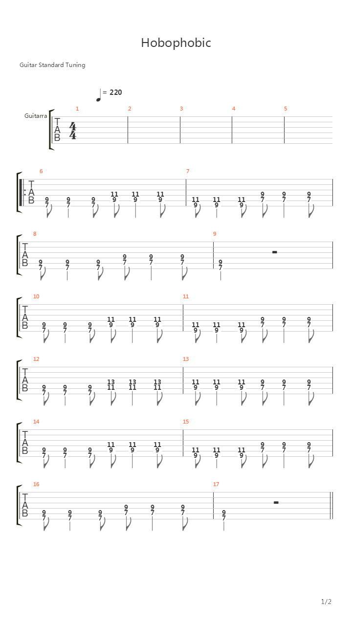 Hobophobic吉他谱